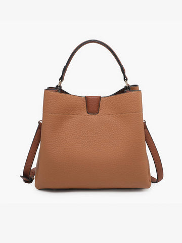 M1951 Tati Monogrammable Satchel w/ Shoulder Strap: Brown Jen & Co.