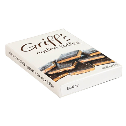 Griff's Coffee Toffee - 2oz Dark Chocolate Toffee Griff's Toffee