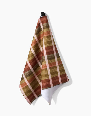 Fall Harvest Stripes Tea Towel Geometry