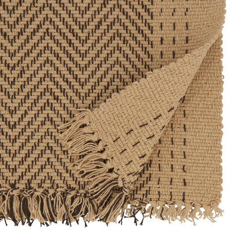 Kantha Stitch Runner: Natural / 16"x108" Saro Lifestyle