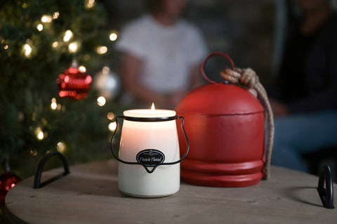 22 oz Butter Jar Candle: Fireside Flannel Milkhouse Candle Company