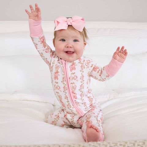 Convertible Zip Rompers for Girls: Midnight Meadow / 3-6 months Caden Lane