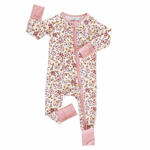 Convertible Zip Rompers for Girls: Midnight Meadow / 3-6 months Caden Lane