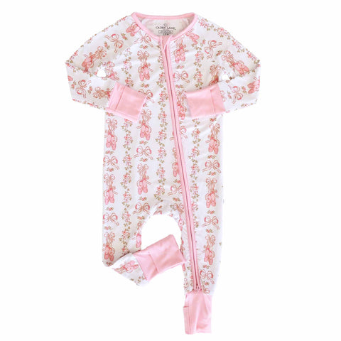 Convertible Zip Rompers for Girls: Midnight Meadow / 6-12 months Caden Lane