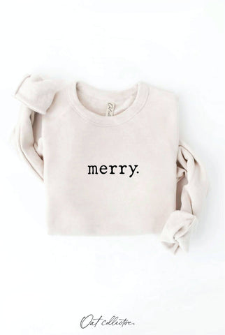 MERRY. Graphic Sweatshirt  : DARK H.SAGE / L OAT COLLECTIVE