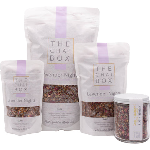 Lavender Nights - Caffeine Free Rooibos Lavender Tea: 2.5oz The Chai Box