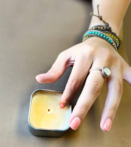 Bergamot &  Oakmoss: 2-in-1 Soy Lotion Candle: Medium - 6 oz Creative Energy Candles