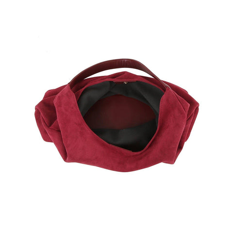 LWB026 Faux Suede 2 in 1 Hobo Bag: Wine MiMi Wholesale