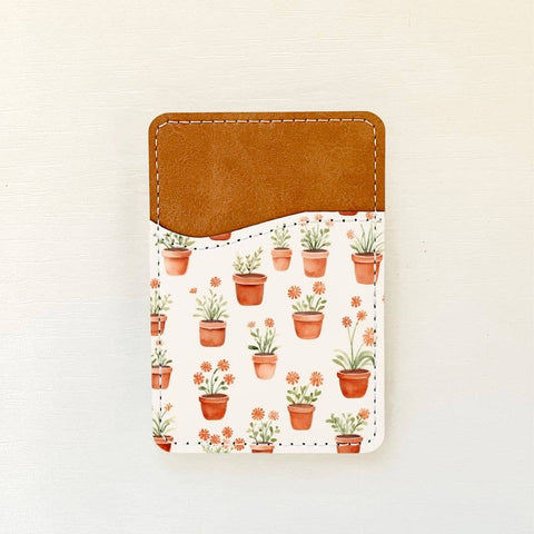 Neutral Florals Leather Card Holder (10 Options): 8 Olivia + Rose