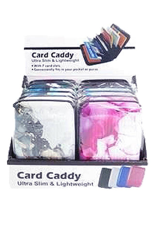 Galaxy Marble Glossy Card Holder Caddy Case Cap Zone
