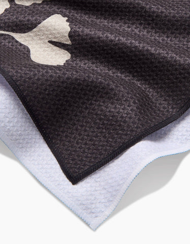 Midnight Ginkgo Tea Towel Geometry