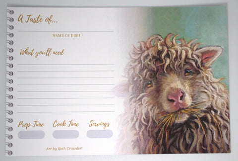 Recipe Cards Gift Set w/ Fluffy Sheep Artwork | 8 Cards Forever Caroline LLC