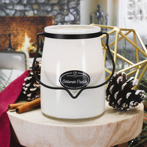 22 oz Butter Jar Candle: Cinnamon Fireside Milkhouse Candle Company