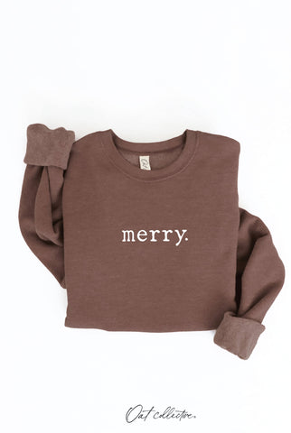 MERRY. Graphic Sweatshirt  : DARK H.SAGE / XL OAT COLLECTIVE