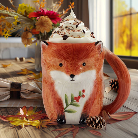 Woodland Critters Fall 3-D Mugs 16 oz. asst. Certified International