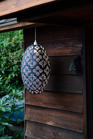 Stella Nova Outdoor Pendent Light- Geo Palm 22" Midnight Allsop Home & Garden