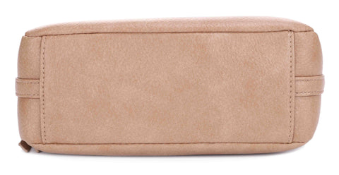 EJ60197 Mila 3 Compartment Crossbody Bag With Guitar Strap: Red MiMi Wholesale