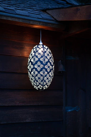 Stella Nova Outdoor Pendent Light- Geo Palm 22" Midnight Allsop Home & Garden