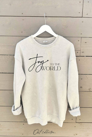 JOY TO THE WORLD    Mineral Graphic Sweatshirt  : BEACH SAND / L OAT COLLECTIVE