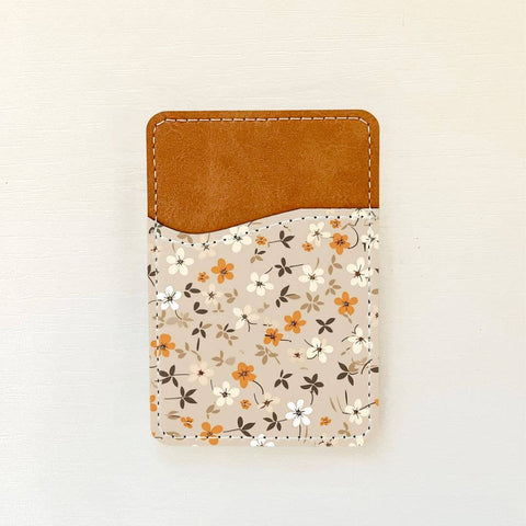 Neutral Florals Leather Card Holder (10 Options): 9 Olivia + Rose