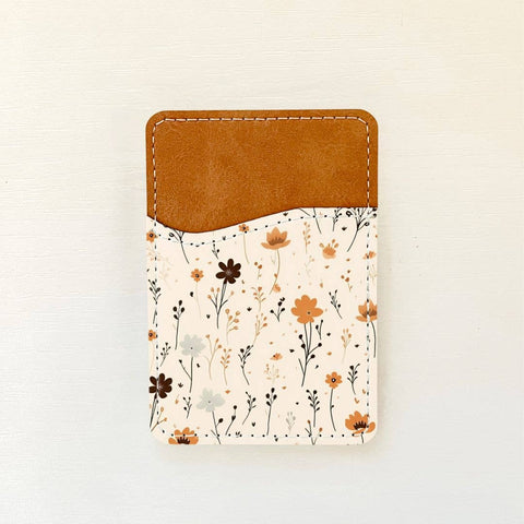 Neutral Florals Leather Card Holder (10 Options): 2 Olivia + Rose