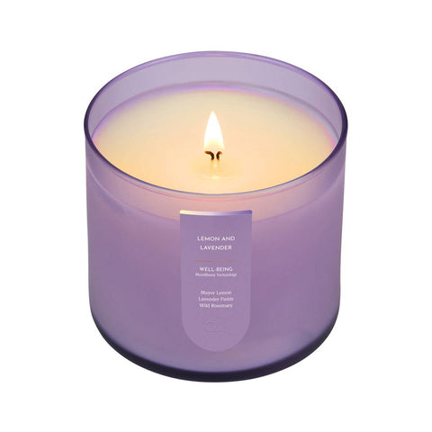 Lemon and Lavender Candle - Well-being with MoodBoost: Large Cue