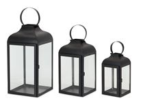 Lantern 10"H, Iron/Glass Melrose