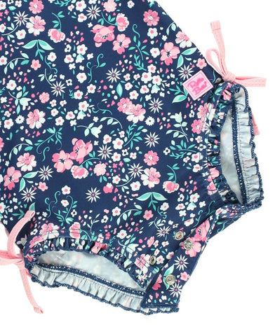 Baby Girls Moonlit Meadow Long Sleeve One Piece Rash Guard Swimsuit with Signature Rear Ruffles
: 3-6m RuffleButts + RuggedButts