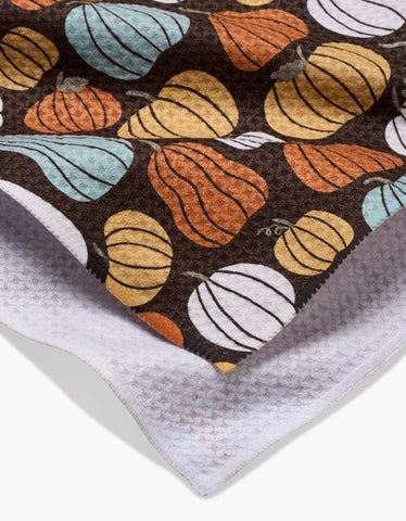 Pumpkin Patch Parade Tea Towel Geometry