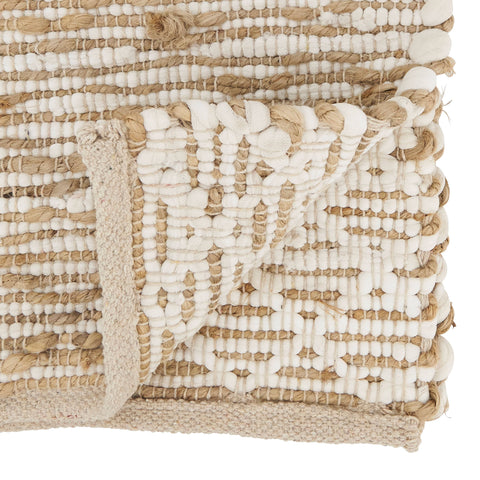 Diamond Chindi Runner: Ivory / 16"x72" Saro Lifestyle