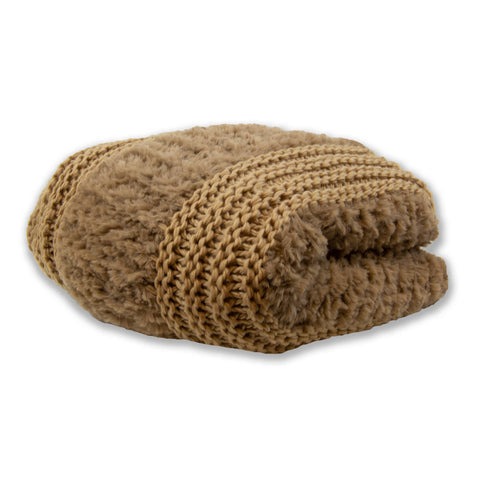 Throw/Blanket - Plush Knit 50x60": Rust American Heritage Textiles