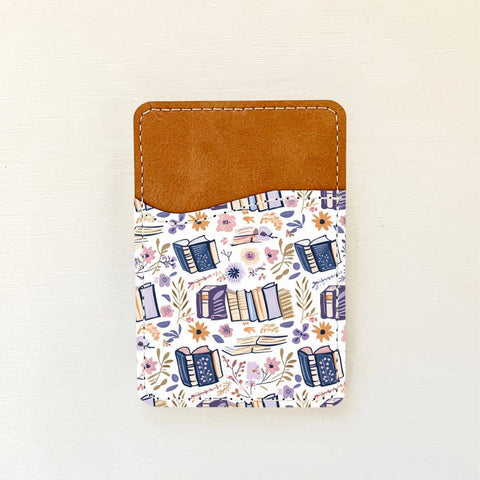 Bookish Florals Leather Card Holder (15 Options): 1 Olivia + Rose