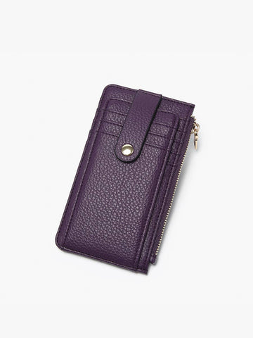 WL2541 Mae Multi-Card Wallet w/ Strap Snap Closure: Black Jen & Co.