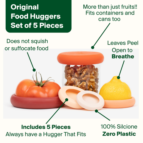 Reusable Silicone Food Savers – Terra Cotta (Set of 5) Food Huggers