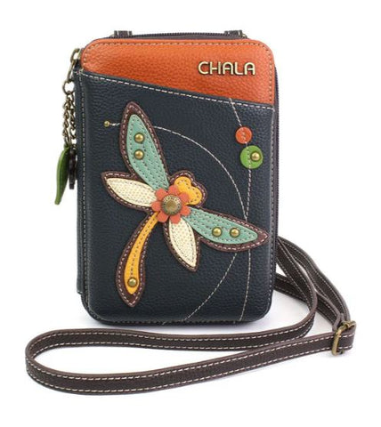 Wallet Crossbody - Dragonfly - navy Chala Handbags