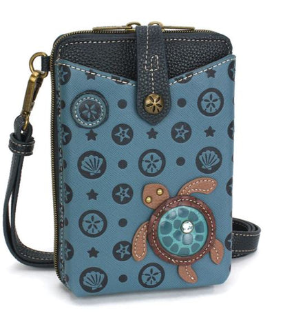 Snap Crossbody - Turtle - blue Chala Handbags