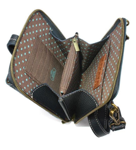 Snap Crossbody - Turtle - blue Chala Handbags
