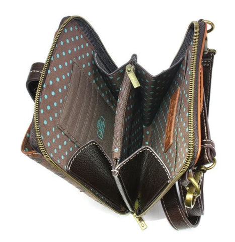 Snap Crossbody - Sunflower - brown Chala Handbags