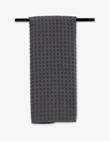 Charcoal Waffle Hand Towel Geometry