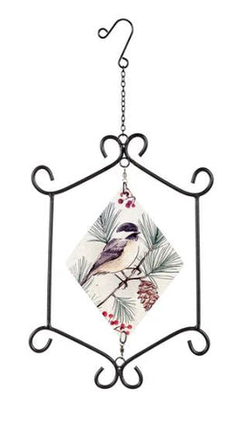 Snowbirds Glass Wind Spinner Hanging Evergreen Enterprises