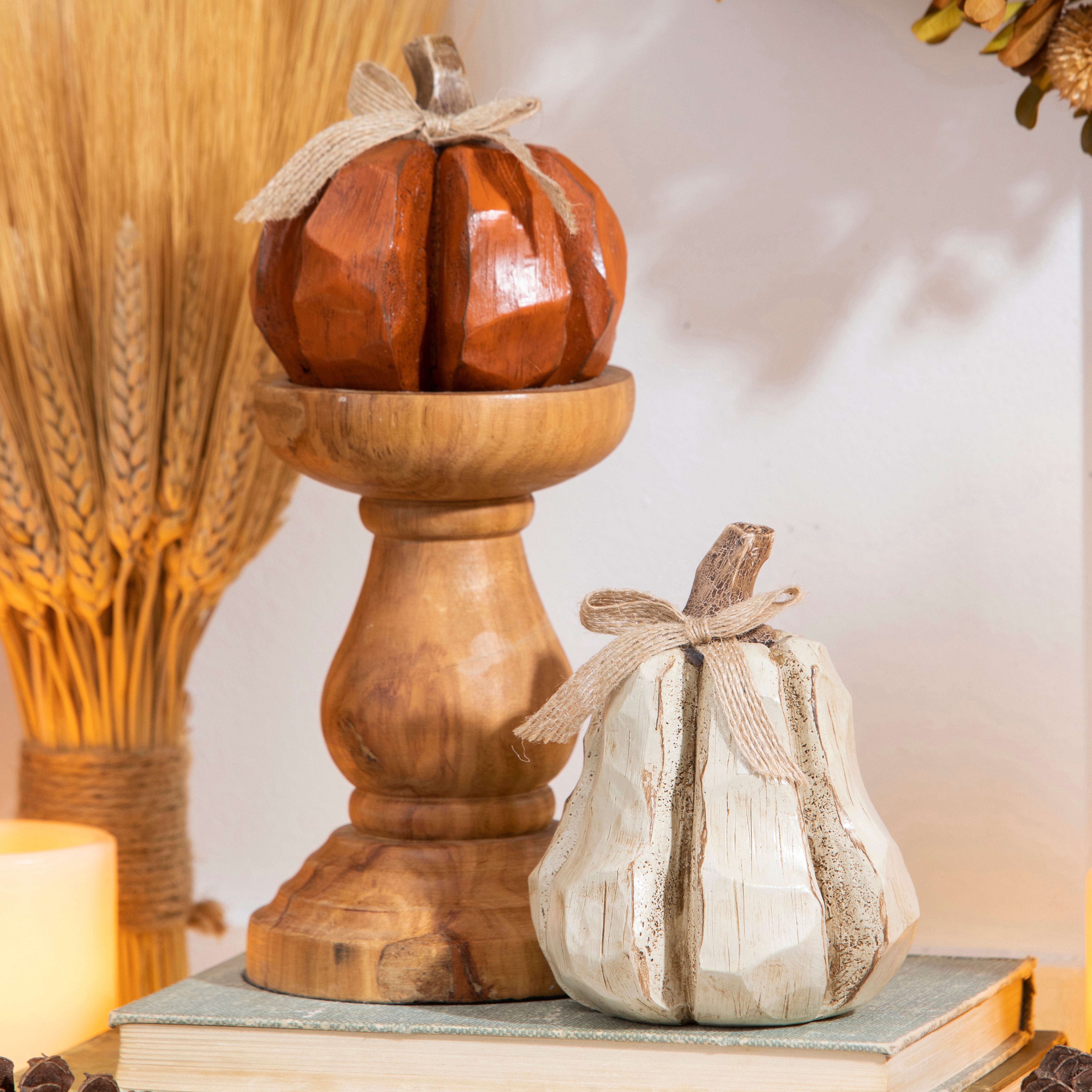 Resin Pumpkin Table Décor Treehouse Gift Home