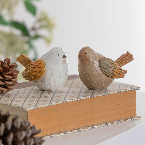 3.5" Resin Wood Textured Bird Table Décor Evergreen Enterprises