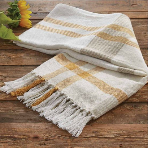 SUNFLOWER PLAID THROW Park Designs