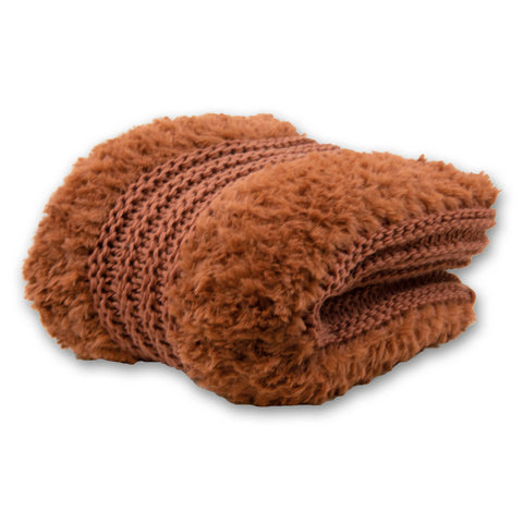 Throw/Blanket - Plush Knit 50x60": Rust American Heritage Textiles