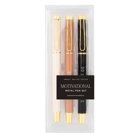 Motivational Metal Pen Set - Home Decor & Gifts Sweet Water Decor