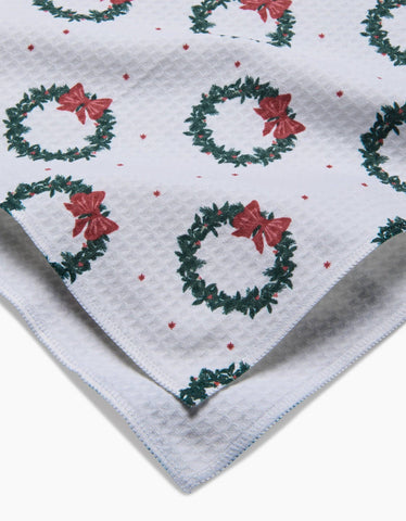 Bow Wreath Tea Towel Geometry