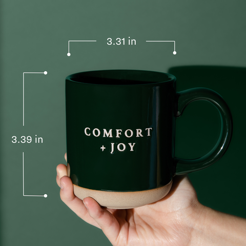Comfort and Joy Stoneware Coffee Mug - Christmas Decor Sweet Water Decor