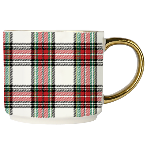 *NEW* White Plaid Coffee Mug - Christmas Decor & Gifts Sweet Water Decor