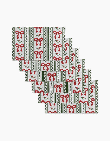 Christmas Bow Stripe Not Paper Towel Geometry