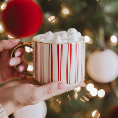*NEW* Red Stripe Coffee Mug - Christmas Decor and Gifts Sweet Water Decor